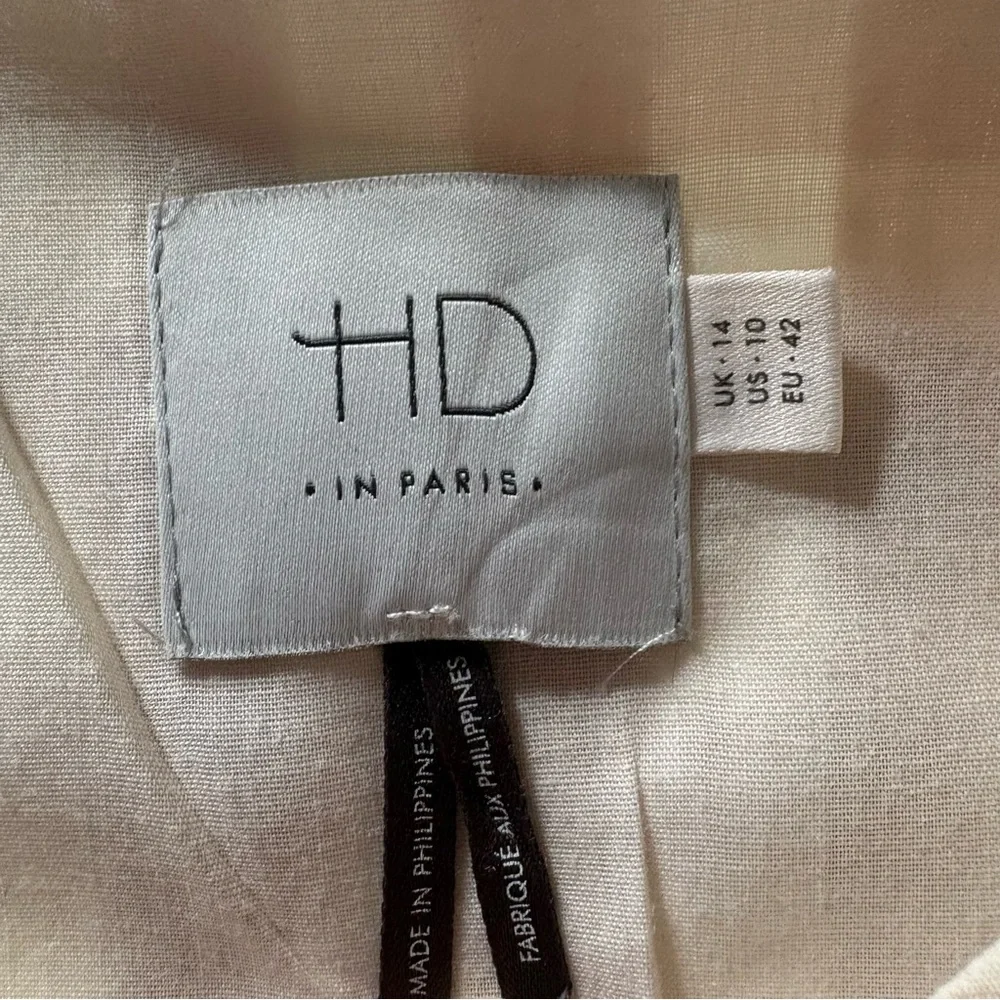 Anthrooplogie HD in Paris Ribboned Poplin Ginham Dress Size 10 - Picture 8 of 10